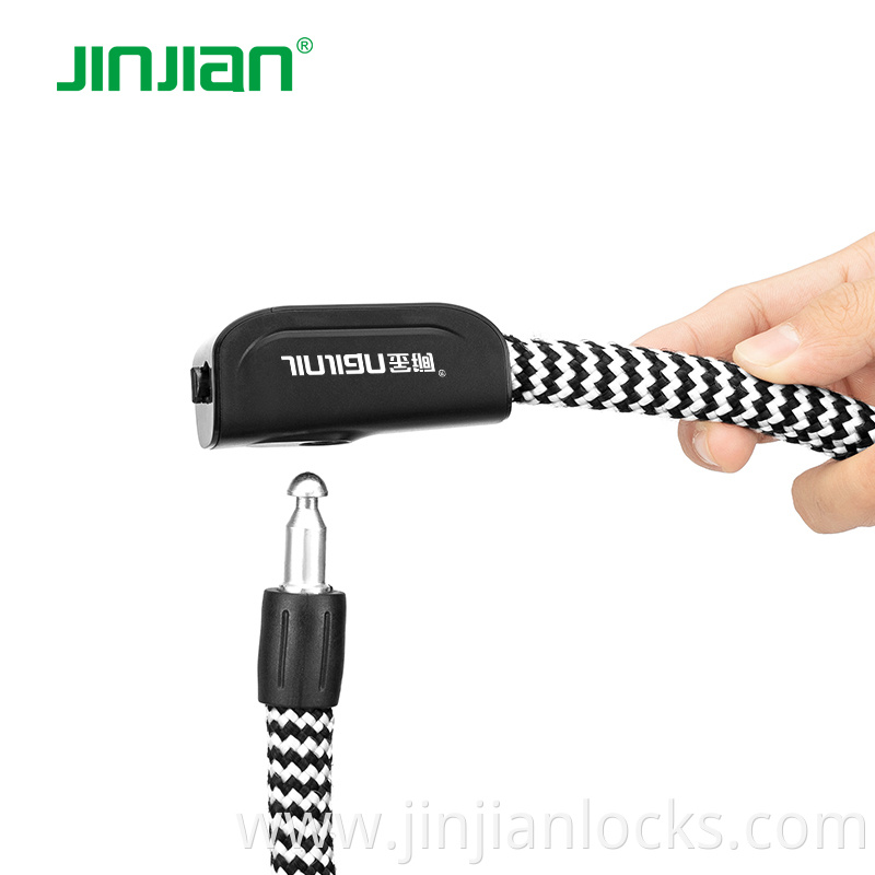 JinJian Anti-Theft Bike Motorcycle Accessories Chain Cable Bicycle Key Bicycle Lock covered with color cloth